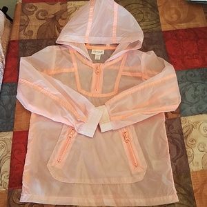 Girl's Cat & Jack hooded nylon rain jacket